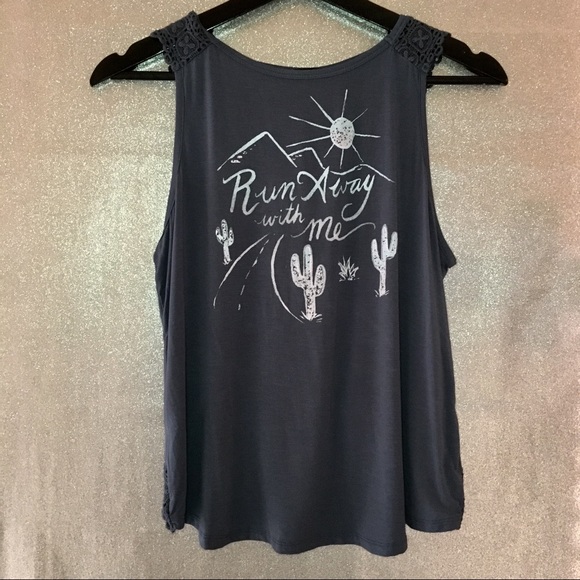 Miss Me Tops - NWT Miss Me Run Away With Me Tank